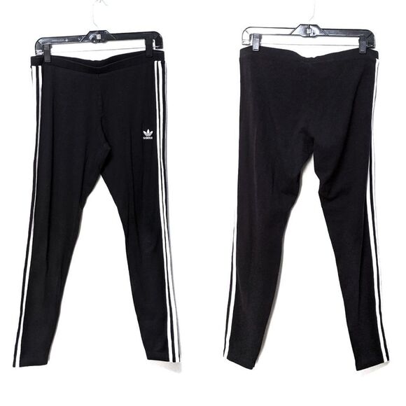 ADIDAS Cotton Side Stripe Midrise Leggings L - Picture 1 of 7